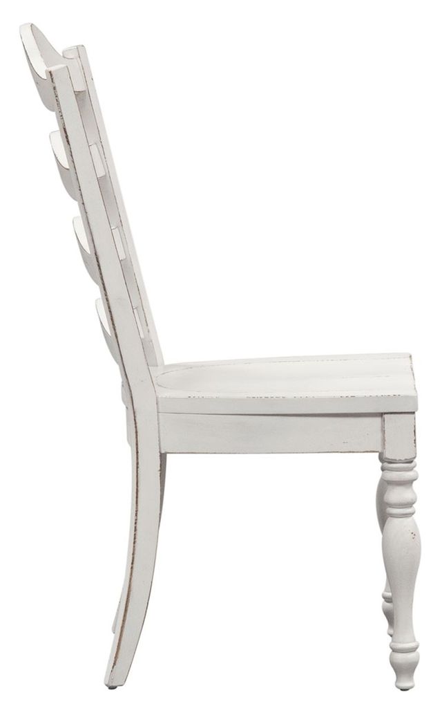 Liberty Furniture Magnolia Manor Antique White Ladder Back Side Chair-2