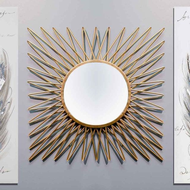 Miroir moderne doré 1