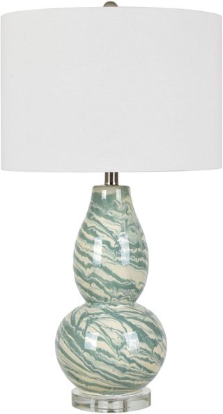 Crestview Collection Nicolle Blue Green Swirl Table Lamp