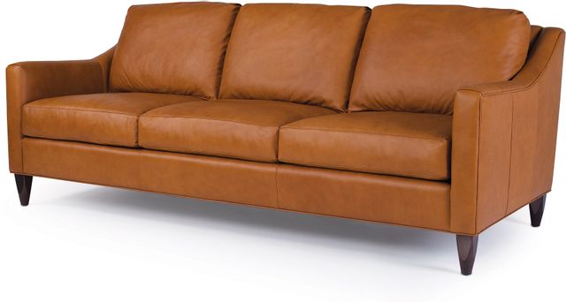 Smith Brothers 261 Collection Brown Leather Sofa 0