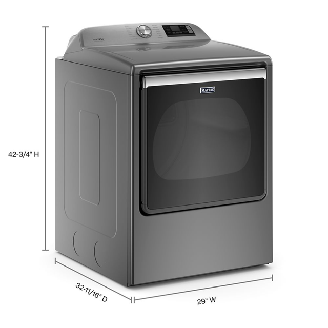 Maytag® 8.8 Cu. Ft. Metallic Slate Top Load Gas Dryer 3