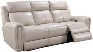 Leather Italia™ Jonathan Cream Sofa