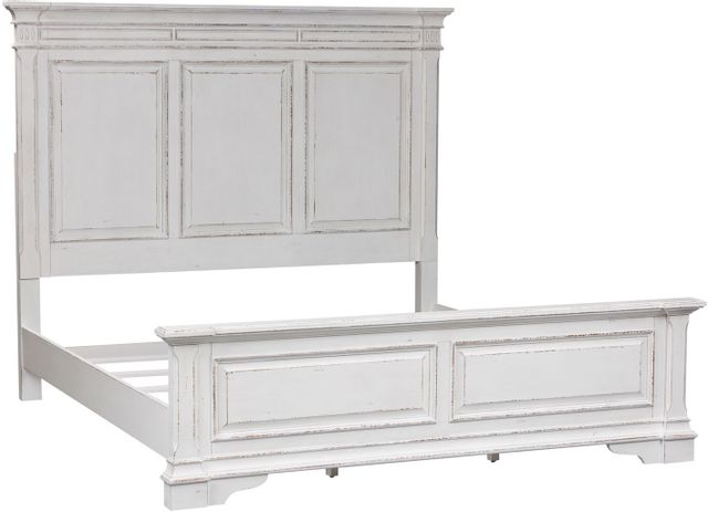 Liberty Furniture Abbey Park Antique White King Panel Bed-0