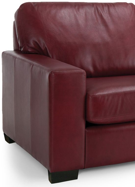 Decor-Rest® Furniture LTD 3A3 Alessandra Connections Red Leather Sofa 1