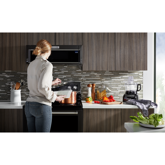 KitchenAid® 1.1 Cu. Ft. Black Stainless Steel Over the Range Microwave 5