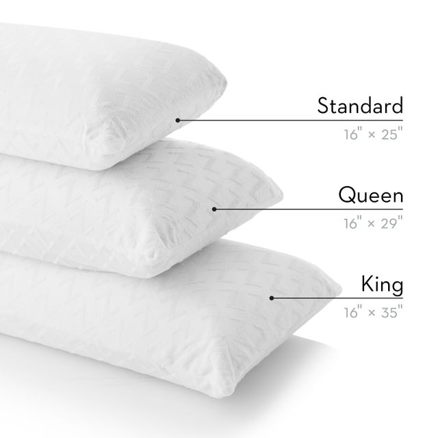 Malouf® Z® Zoned Talalay Latex High Loft Firm King Pillow 7