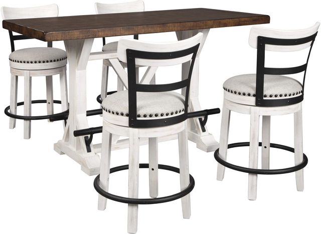 Signature Design by Ashley® Valebeck White/Brown Counter Height Dining Table 6