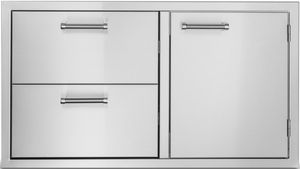 Viking® 5 Series 36" Stainless Steel Outdoor Double Drawer and Access Door Combo