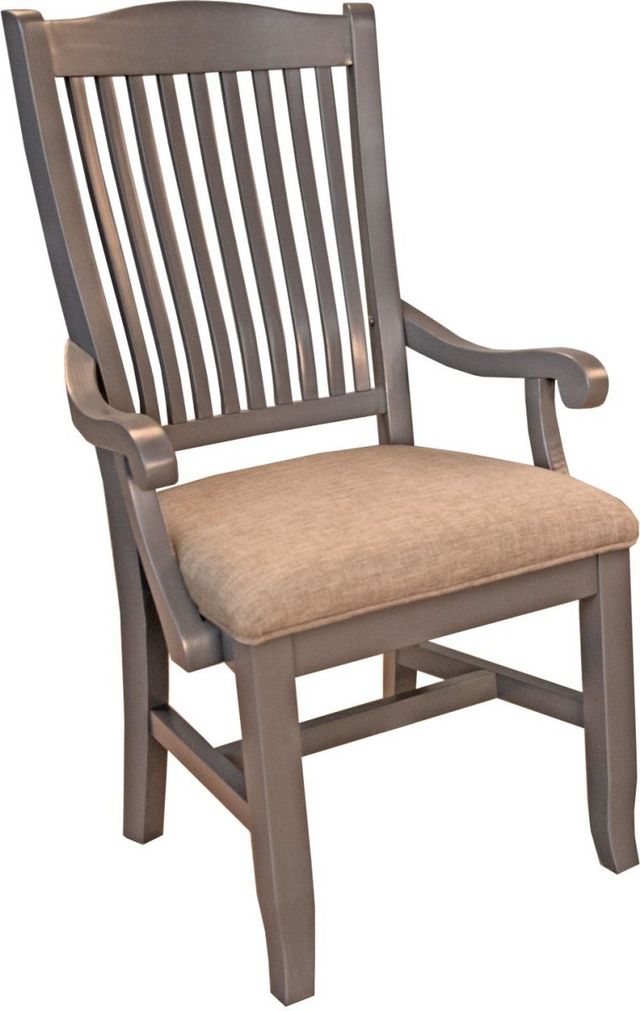 A-America® Port Townsend Seaside Pine/Gull Slat Back Arm Chair
