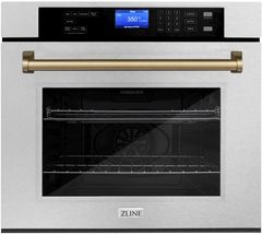ZLINE Autograph Edition 30" DuraSnow® Stainless Steel Single Electric Wall Oven
