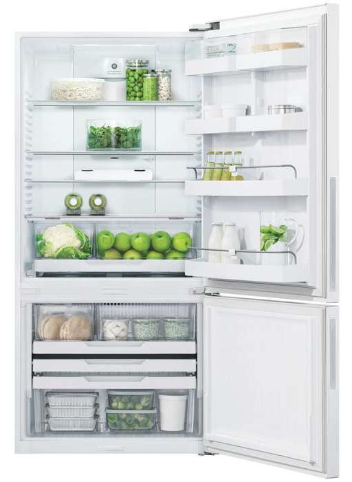 Fisher & Paykel Series 5 17.5 Cu. Ft. White Counter Depth Bottom Freezer Refrigerator-1