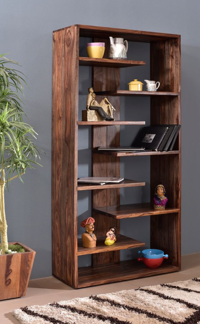 Coast to Coast Imports™ Brownstone Nut Brown Bookcase-3