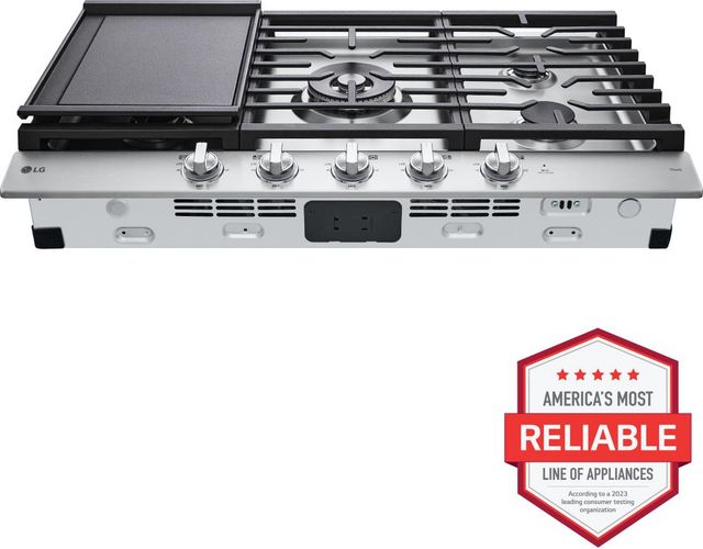 LG 36" Stainless Steel Gas Cooktop-2