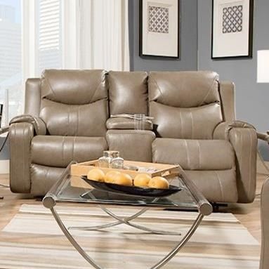 Southern Motion™ Marvel Power Headrest Double Reclining Console Sofa 0