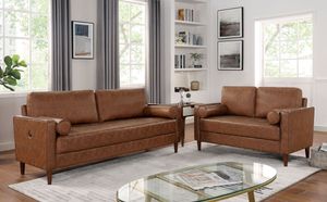 Furniture of America® Horgen 2-Piece Cognac Sofa Set