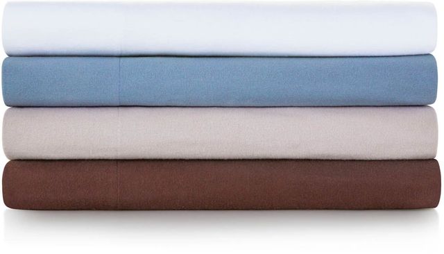 Malouf® Woven™ Portuguese Flannel White King Pillowcase 2