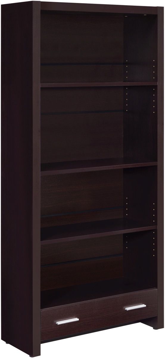 Coaster® Skylar Cappuccino 5-Shelf Bookcase With Storage Drawer-0