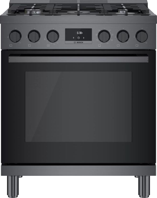 Bosch 800 Series 30" Stainless Steel Pro Style Dual Fuel Range 0