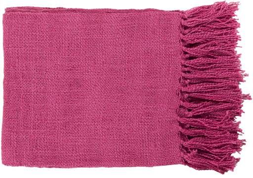 Surya Tilda Bright Pink 59"x51" Throw Blanket-0