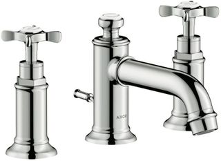 AXOR Montreux Polished Nickel Widespread Faucet 30 with Cross Handles and Pop-Up Drain, 1.2 GPM