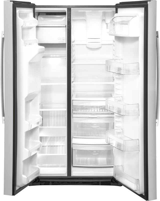 Réfrigérateur côte-à-côte de 36 po GE® de 25,1 pi³ - Acier inoxydable 9