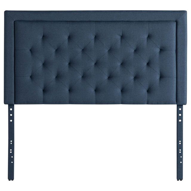 Malouf® Structures™ Stone Twin Rectangle Diamond Tufted Upholstered Headboard 4