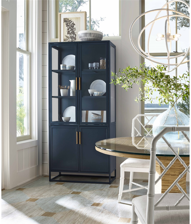 Universal Explore Home™ Getaway Coastal Living Home Collection Santorini Tall Metal Kitchen Cabinet-2