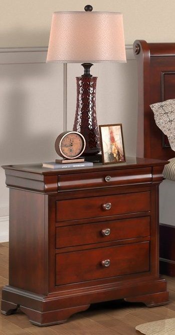 New Classic® Home Furnishings Versaille Bordeaux Nightstand-0