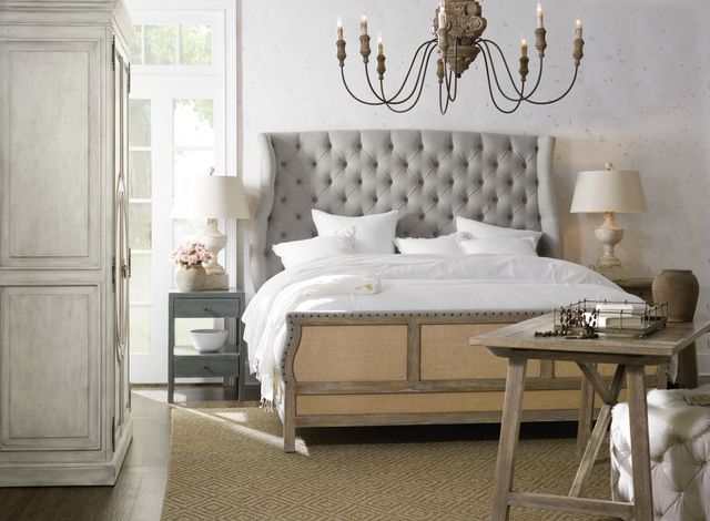 Hooker® Furniture Boheme Gray Bon Vivant De-Constructed King Upholstered Bed 1