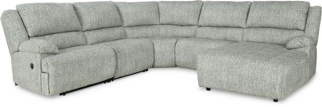 Signature Design by Ashley® McClelland 5-Piece Gray Right-Arm Facing Reclining Sectional with Chaise