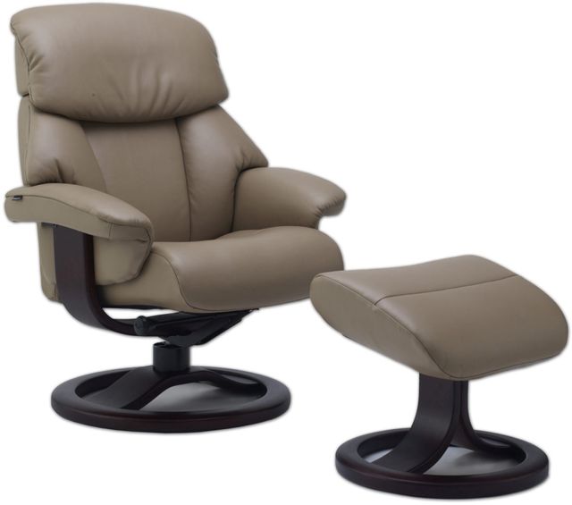 Fjords® Classic Comfort Alfa 520 "R-base" Granite Large Recliner with Footstool