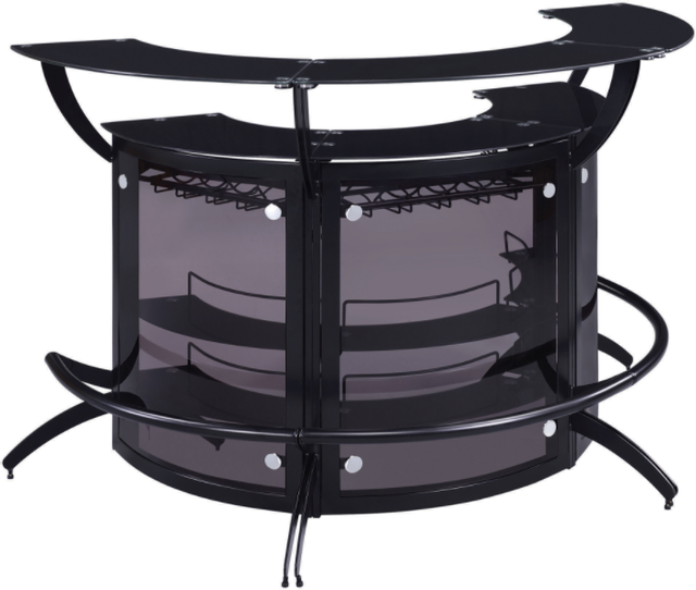 Coaster® 3-Piece Black/Smoke Bar Unit-1
