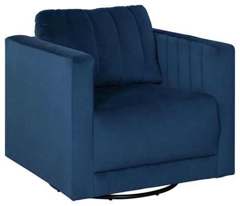 dark blue swivel chair