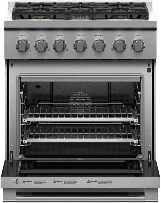 Fisher & Paykel Series 7 30" Stainless Steel Pro Style Natural Gas Range 1