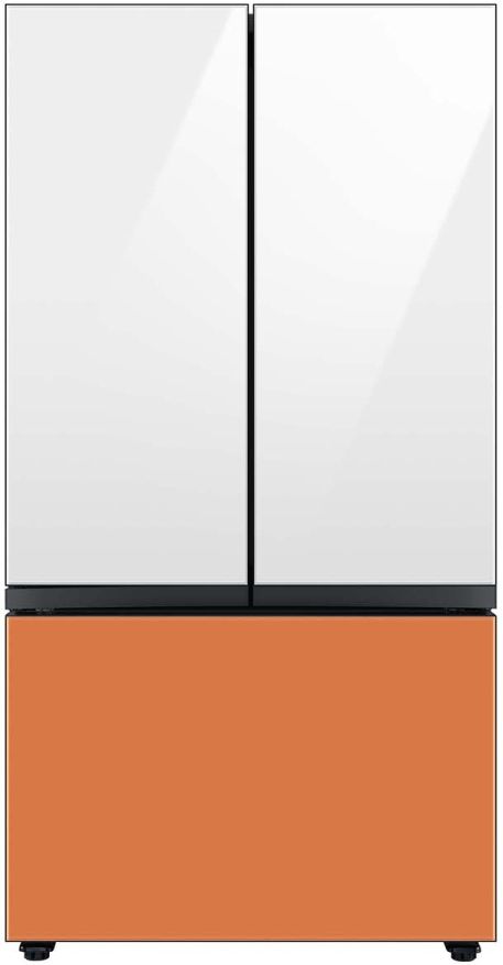 Samsung Bespoke 36" Clementine Glass French Door Refrigerator Bottom Panel 8