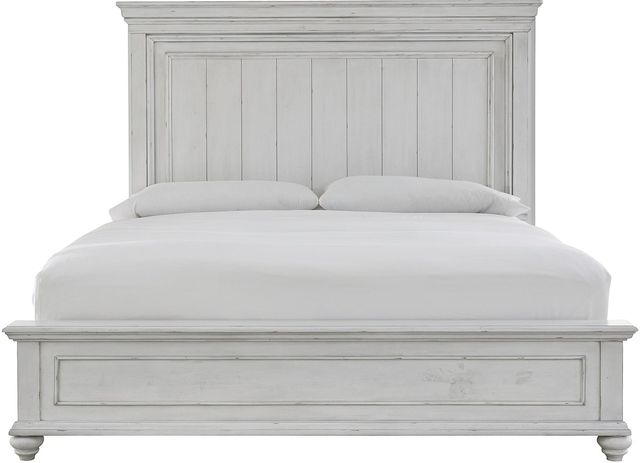 Benchcraft® Kanwyn Whitewash Queen Panel Bed 2