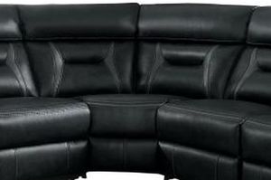 Homelegance® Amite Dark Gray Leather Gel Corner Seat