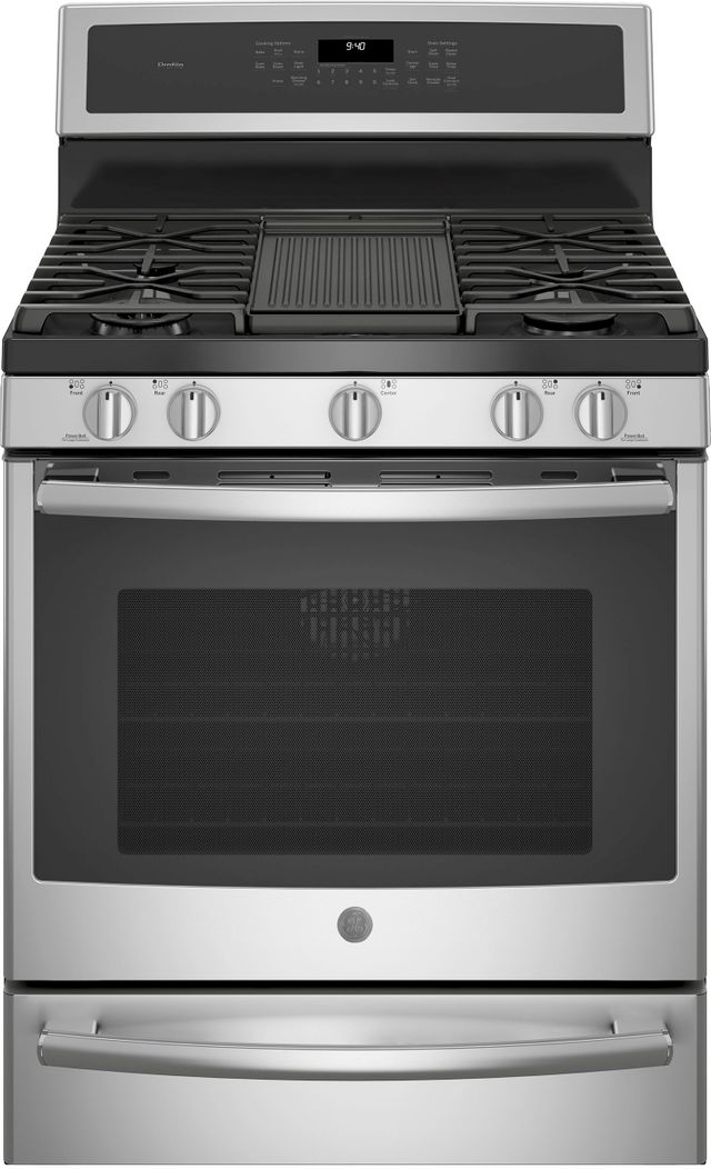 GE® Profile™ Series 30" Stainless Steel Free Standing Gas Convection Range 1