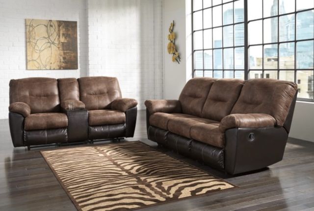Signature Design by Ashley® Follett 2-Piece Coffee Living Room Set with Reclining Sofa 3