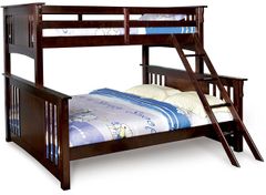 Furniture of America® Spring Creek Dark Walnut Twin XL/Queen Bunk Bed