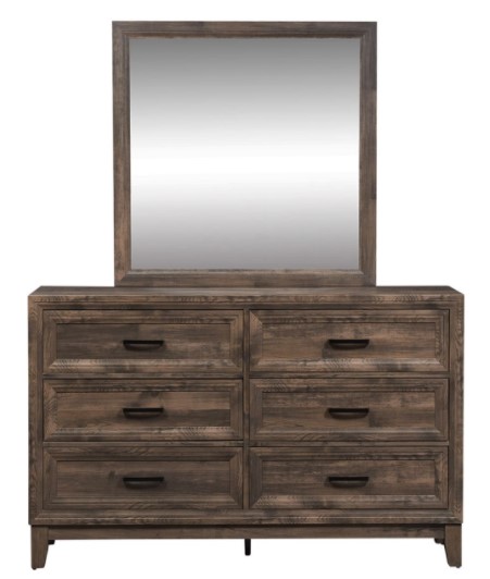 Liberty Furniture Ridgecrest Light Brown Dresser and Mirror