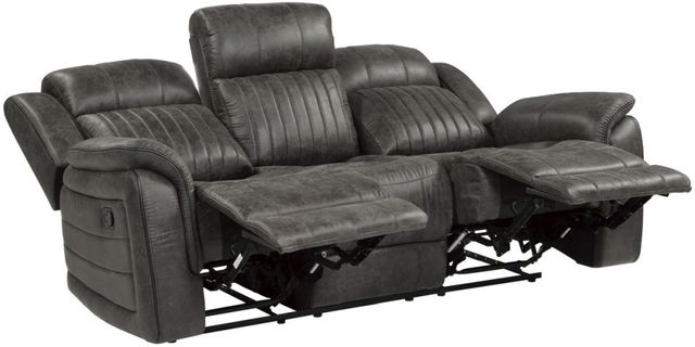 Homelegance® Centeroak Gray Reclining Sofa-1