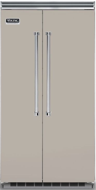 Viking® 5 Series 25.3 Cu. Ft. Pacific Grey Professional Built In Side-by-Side Refrigerator 0