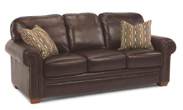 Flexsteel® Harrison Leather Sofa with Nailhead Trim 2
