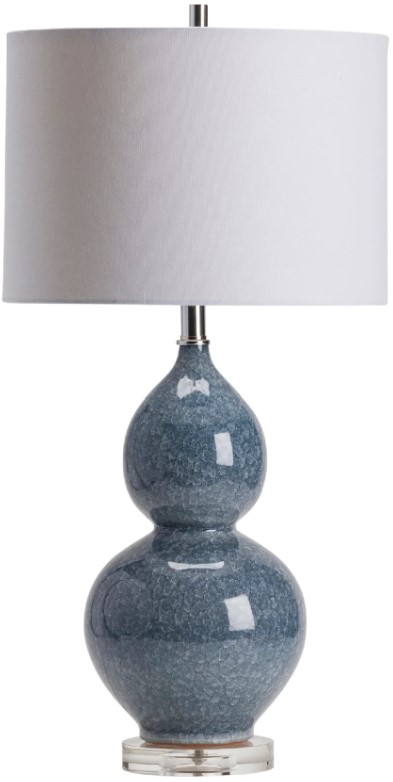 Crestview Collection Vincent Blue/White Table Lamp