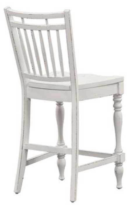 Liberty Magnolia Manor Antique White Spindle Back Counter Chair-2