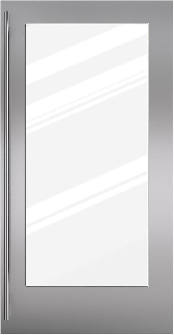 Sub-Zero® Classic 36" Stainless Steel Flush Inset Door Panel with Tubular Handle-0