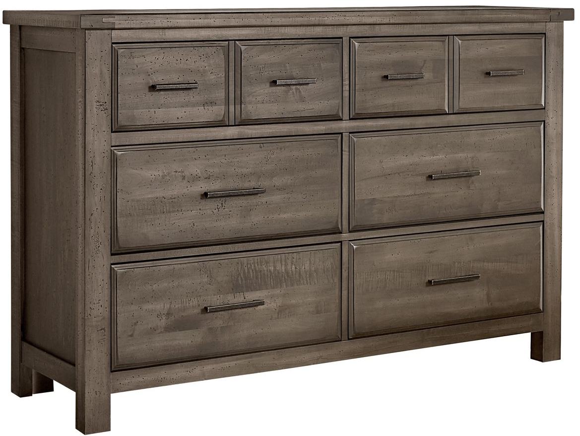 Vaughan-Bassett Centennial Solids Chestnut Creek Pewter Dresser | Sides ...