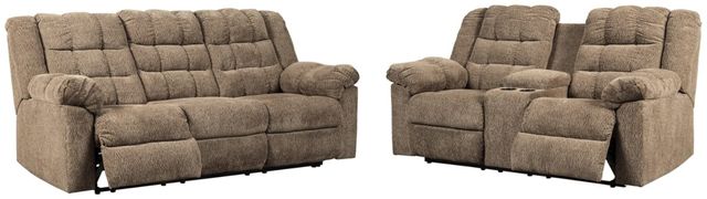 Signature Design by Ashley® Workhorse 2-Piece Cocoa Reclining Living Room Seating Set-0
