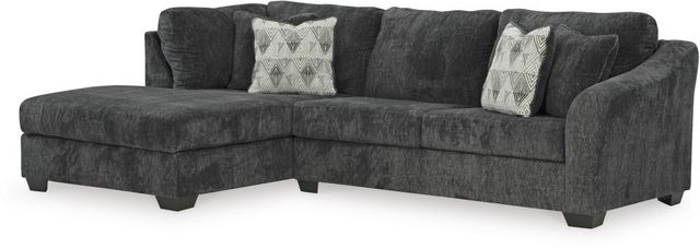 Signature Design by Ashley® Biddeford 2-Piece Ebony Left-Arm Facing Full Sleeper Sectional with Chaise